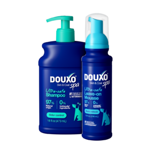 DOUXO Skin & Coat SPA Odor Control Shampoo & DOUXO Skin & Coat SPA Quick Refresh Leave on Mousse Bundle