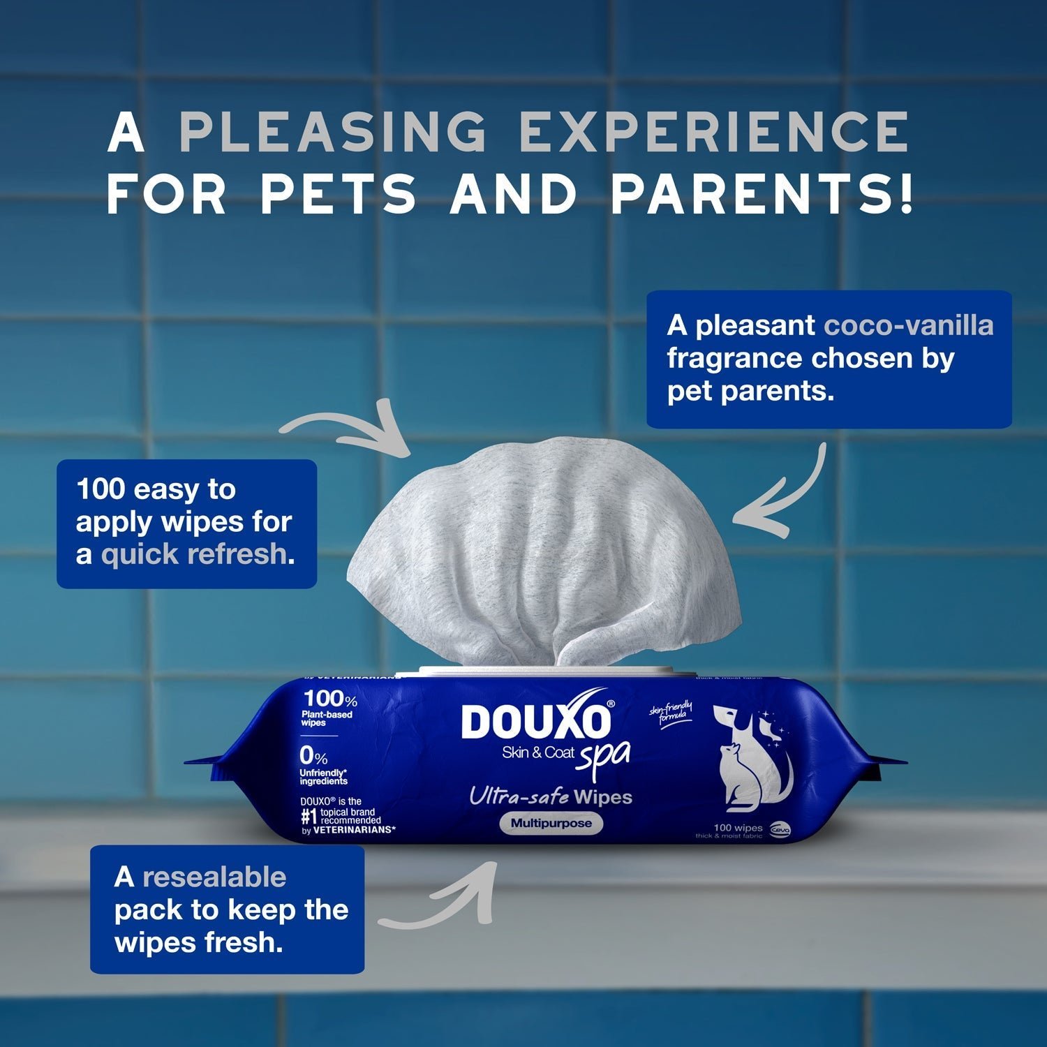 DOUXO Skin & Coat SPA Multipurpose Wipes - Image 6