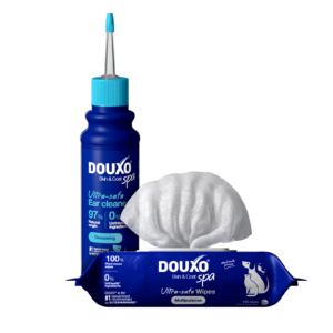 DOUXO Skin & Coat SPA Dewaxing Ear Cleaner & Multipurpose Wipes Bundle