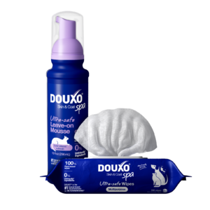 DOUXO Skin & Coat SPA Low stress Refresh Leave on Mousse & Multipurpose Wipes Bundle