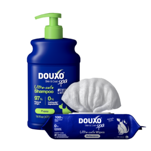 DOUXO Skin & Coat SPA Puppy Shampoo & Multipurpose Wipes Bundle
