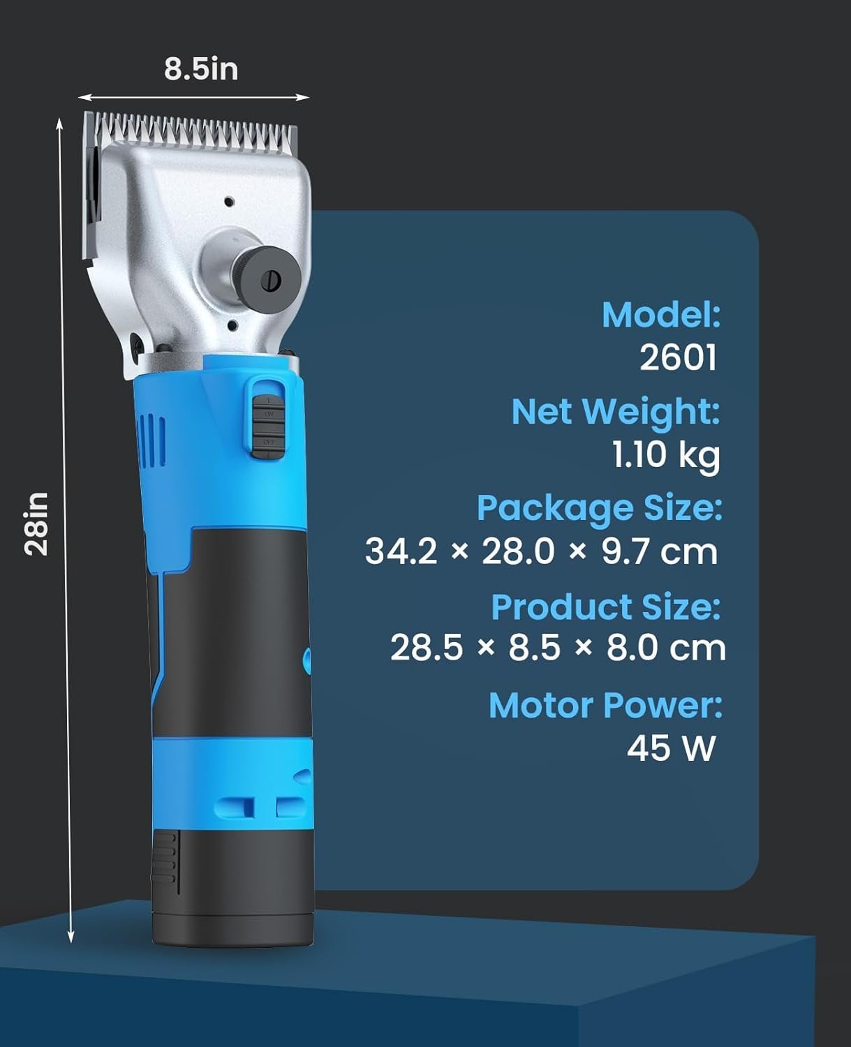 Oneisall 2601 Cordless Horse Clippers All-in-one - Image 8