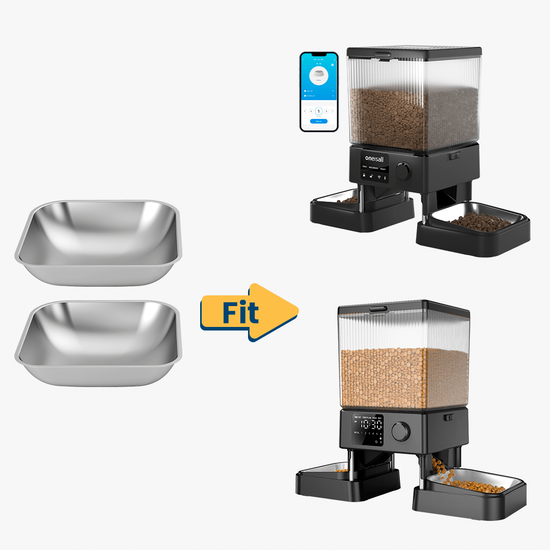 Oneisall 5L Automatic Cat Feeder Double Bowls Replacement Old - Image 2