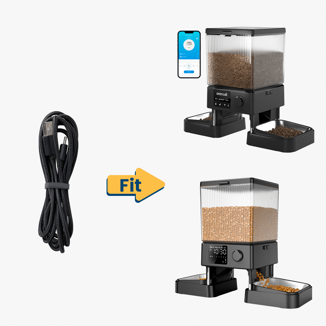 Oneisall 5L Automatic Cat Feeder Type-C Cable Replacement - Image 2