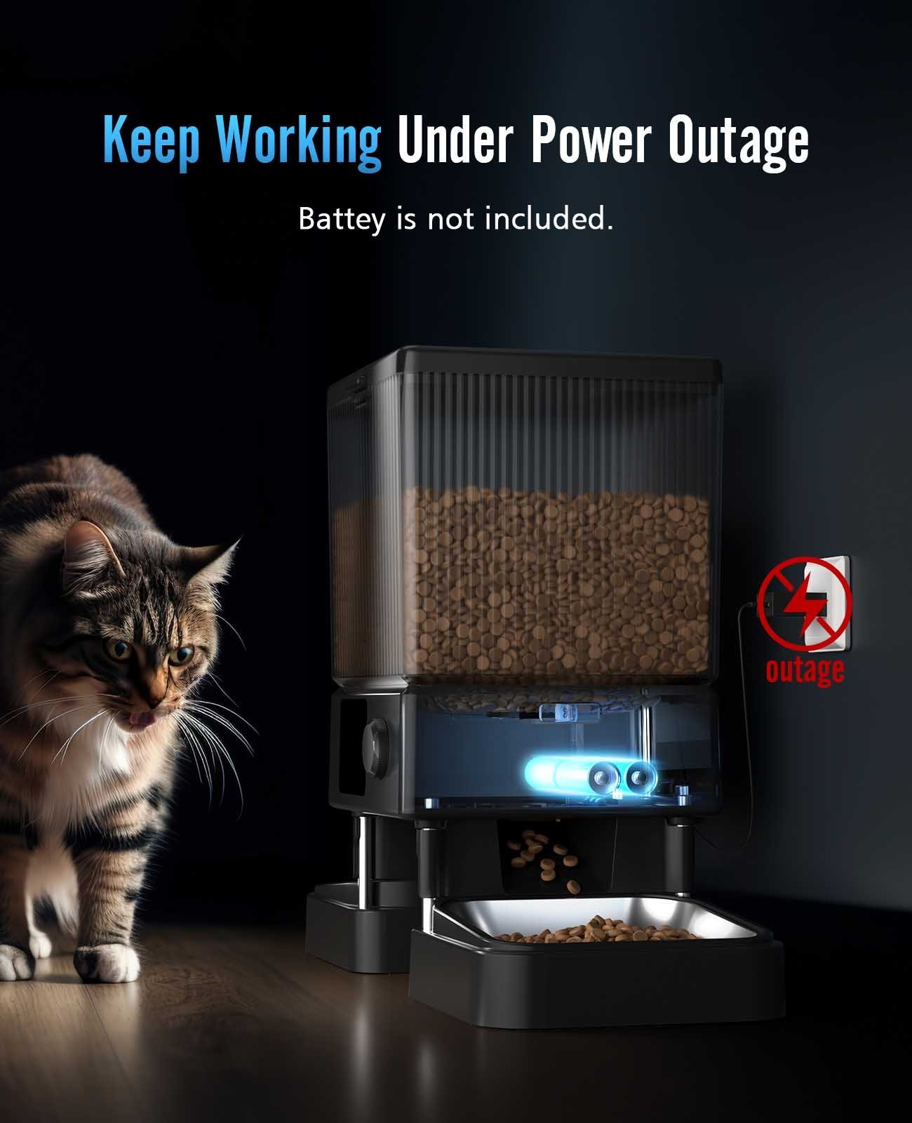 Oneisall 5L Automatic Cat Feeder with APP Control & 7L Pet Water Fountain Set - Image 11