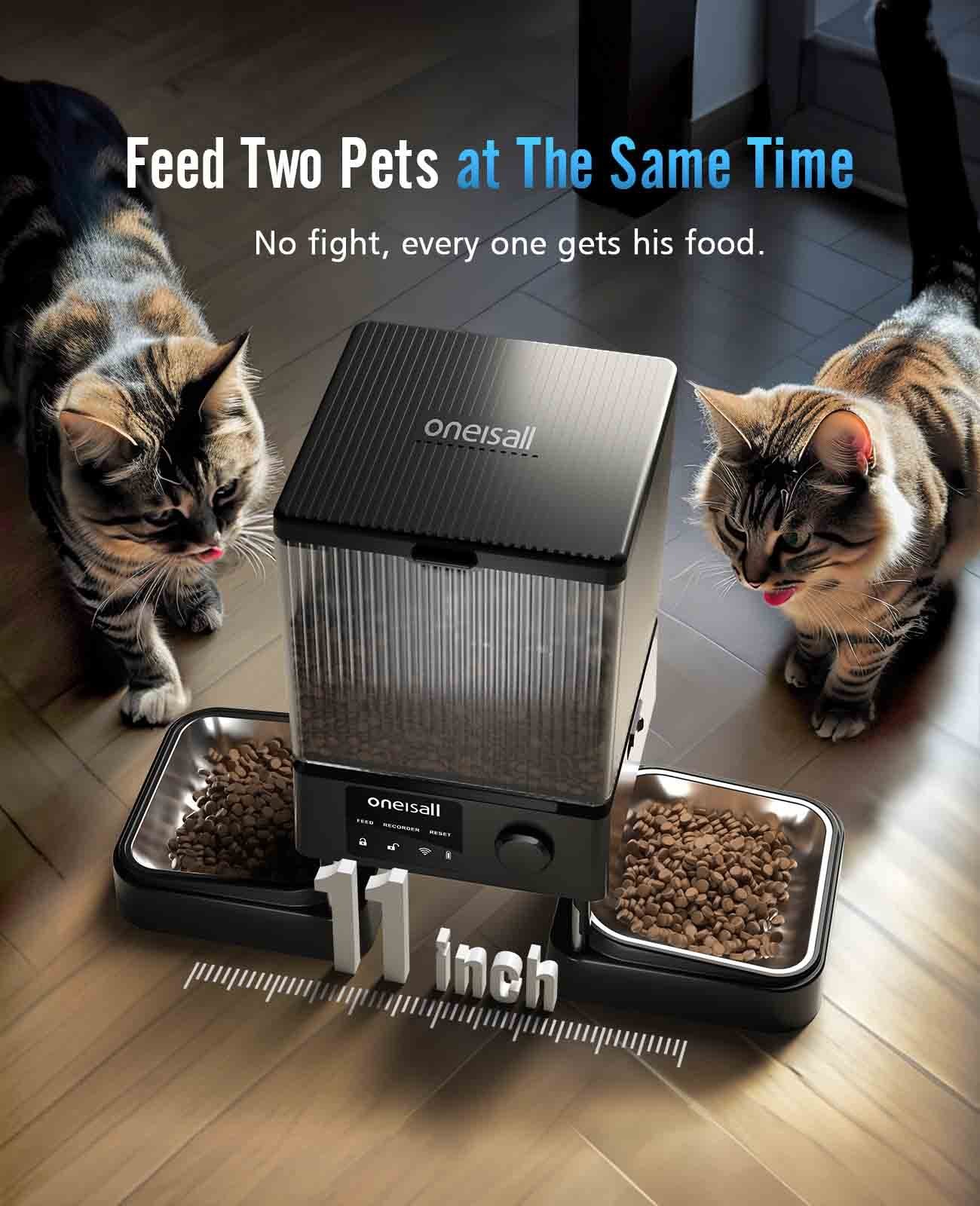 Oneisall 5L Automatic Cat Feeder with APP Control & 7L Pet Water Fountain Set - Image 5