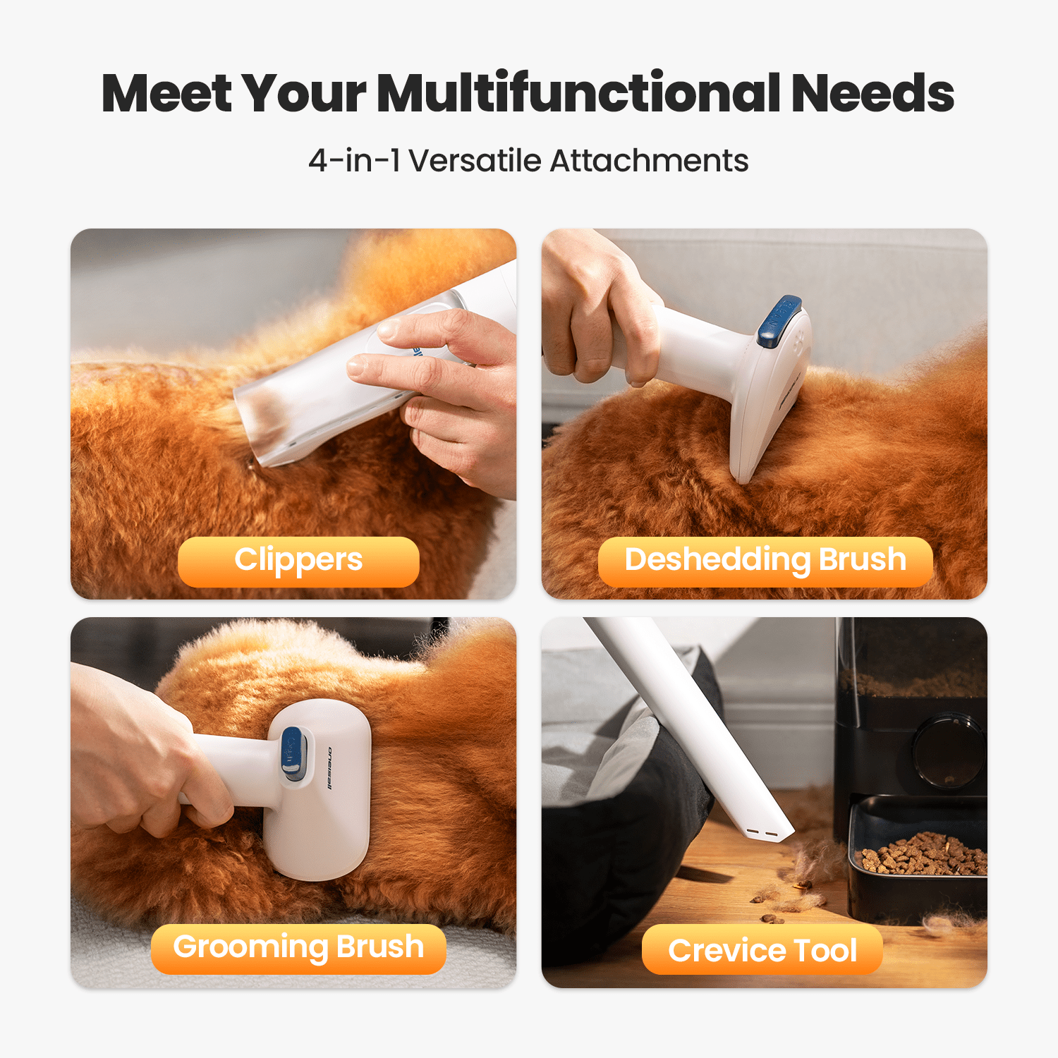 Oneisall Comfy L1 Cordless Pet Grooming Vacuum Kit - Image 3