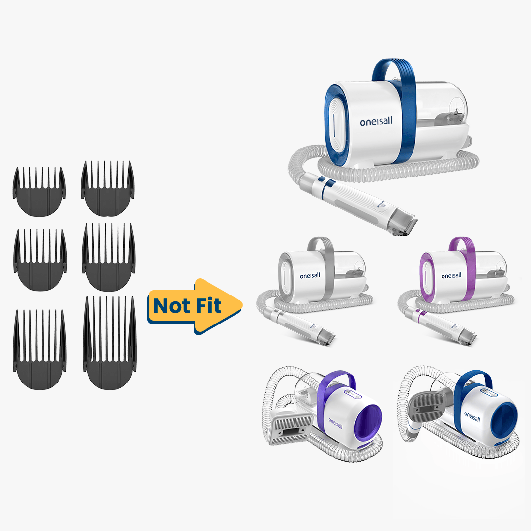 Oneisall Cozy C1/BM1Pet Grooming Vacuum & Dryer 6Pcs Attachment Guide Comb Guards Replacement - Image 3