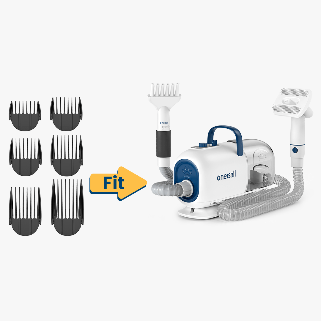 Oneisall Cozy C1/BM1Pet Grooming Vacuum & Dryer 6Pcs Attachment Guide Comb Guards Replacement - Image 2
